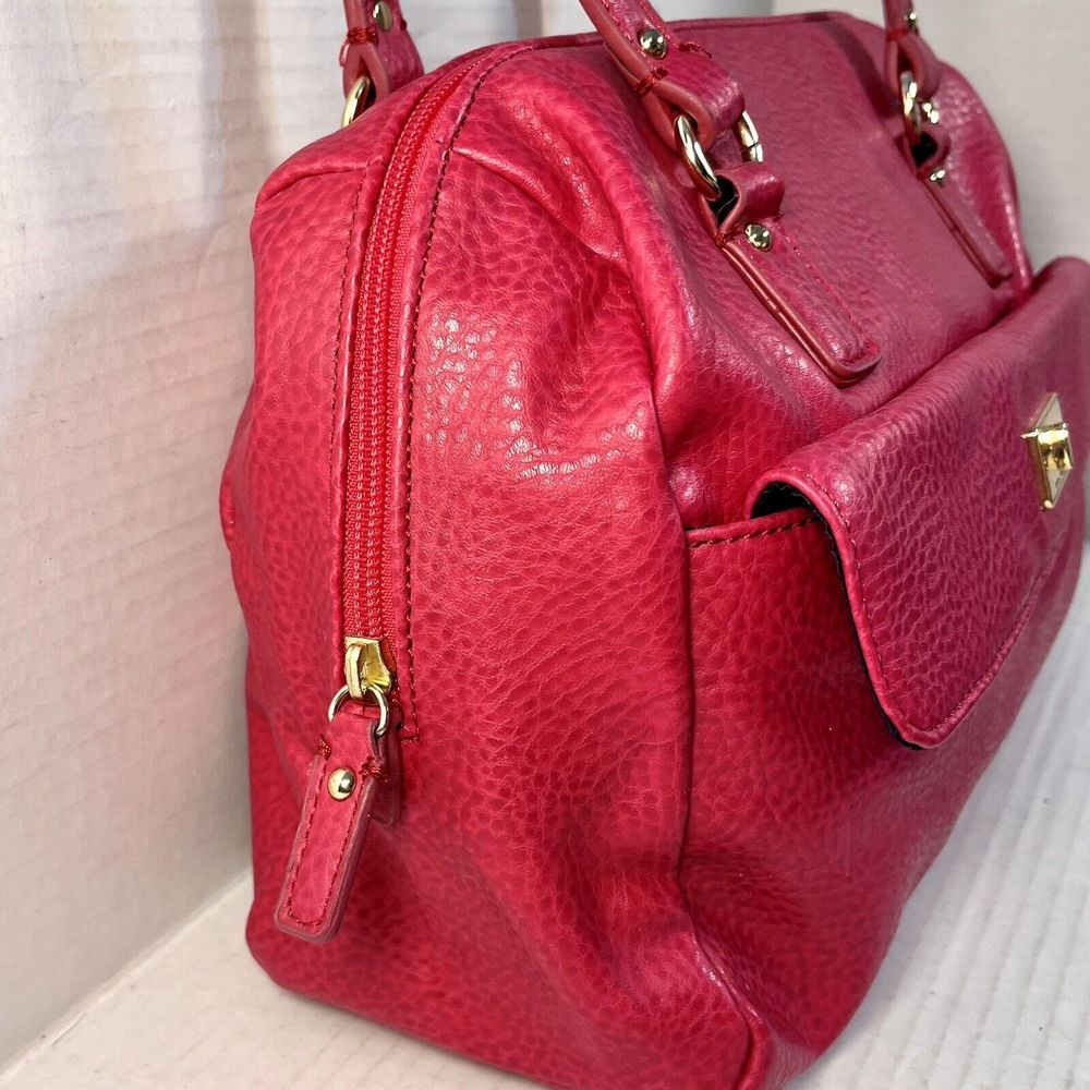 Tommy Hilfiger Pink Doctor Boston Shoulder Bag Satchel Faux Leather Vintage - Picture 3 of 13